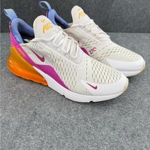 Nike Air Max 270 White Fire Pink Laser Orange Easter CZ9275-100 Women’s Size 9.5
